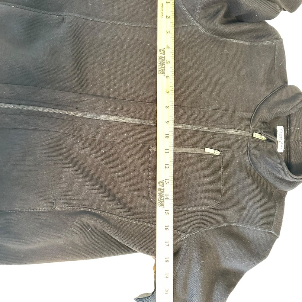 Calvin Klein Women Black Full Zip Mock Neck Knit Jacket Athletic Casual Size M - Picture 8 of 16